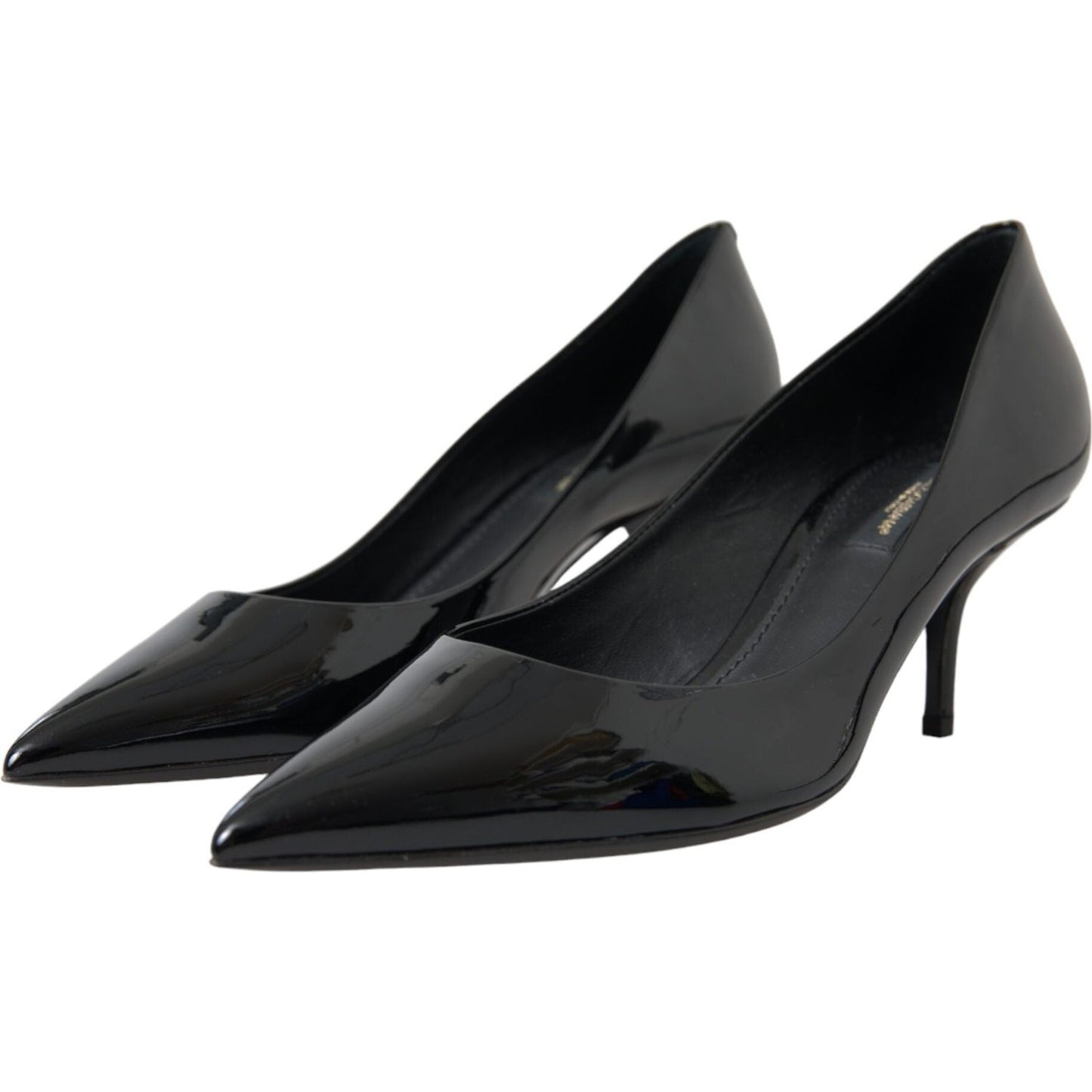 Dolce & Gabbana Black Patent Leather Heels Pumps Shoes Dolce & Gabbana