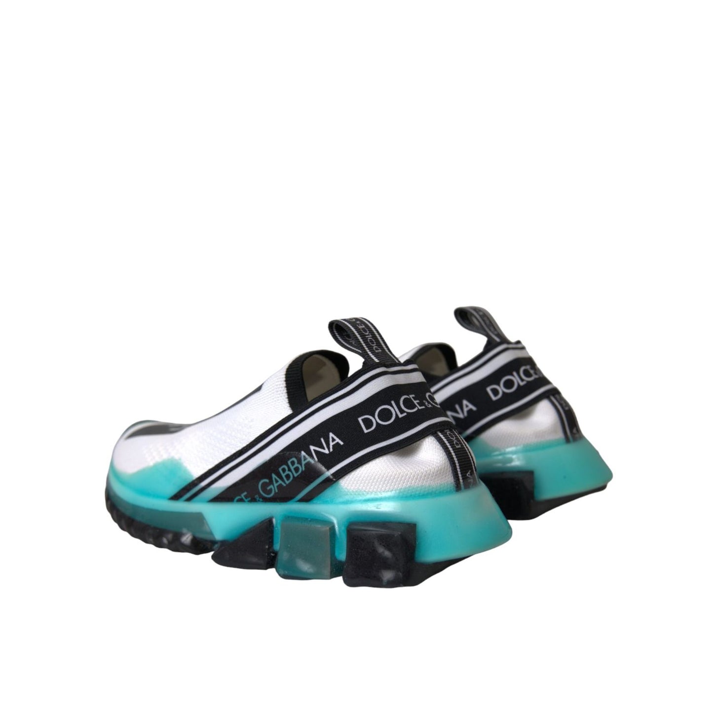 Dolce & Gabbana Black White Blue Slip On Sorrento Sneakers Shoes