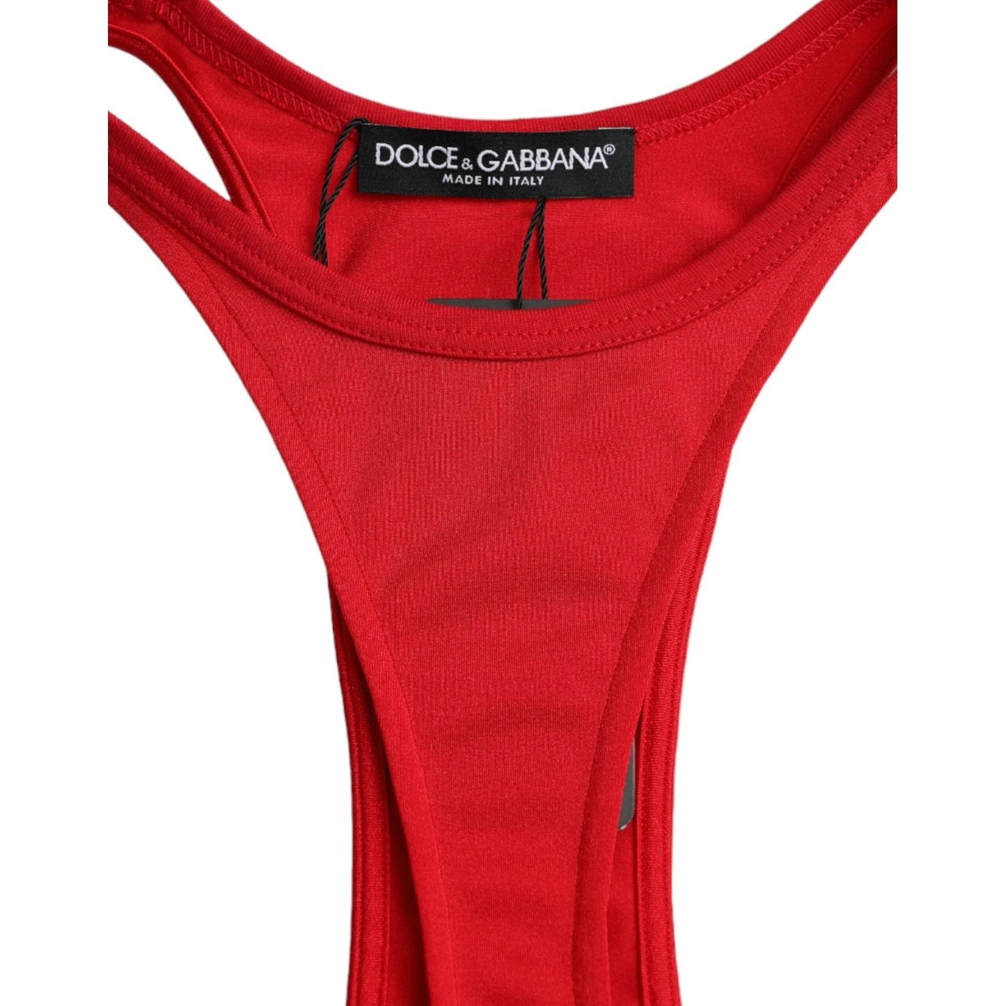 Dolce & Gabbana Red Nylon Stretch Bodycon Sheath Mini Dress Dolce & Gabbana