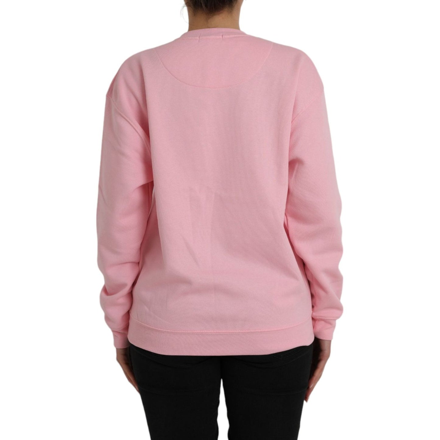 Philippe Model Pink Cotton Logo Print Long Sleeves Pullover Sweater 1728,67345645728,Clothing,Material: 100% Cotton,Philippe Model,Pink,Preowned / Defect,Sweaters - Clothing,Sweaters - Women - Clothing,Sweatshirts - Sweaters - Clothing,Women,Women - Cloth