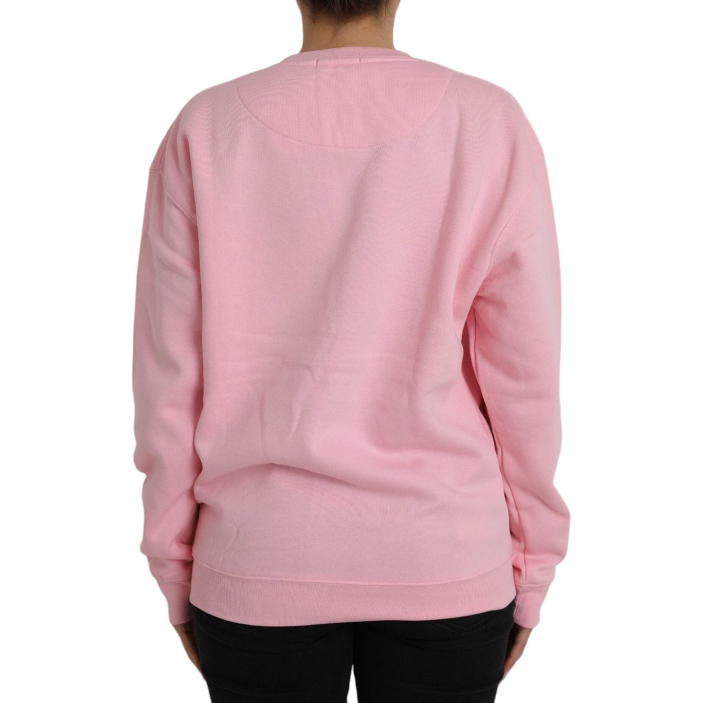 Philippe Model Pink Cotton Logo Print Long Sleeves Pullover Sweater Philippe Model