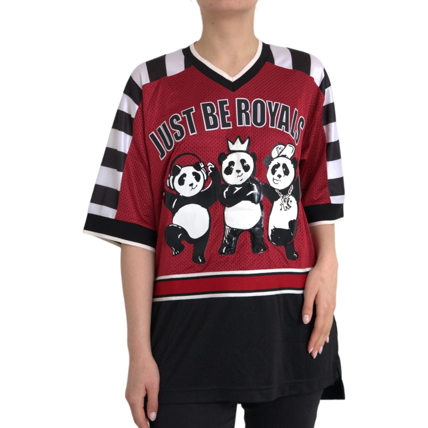 Dolce & Gabbana Multicolor Royals Panda Oversized T-shirt Dolce & Gabbana