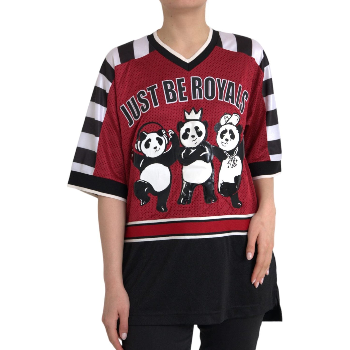 Dolce & Gabbana Multicolor Royals Panda Oversized T-shirt Dolce & Gabbana