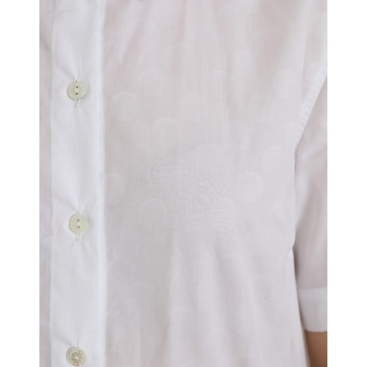Dolce & Gabbana White Collared Short Sleeve Polo Shirt Top