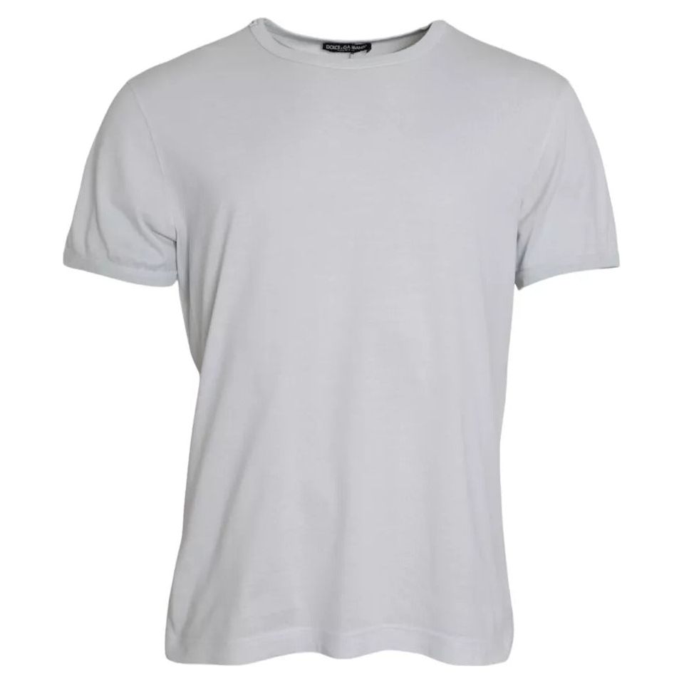 Dolce & Gabbana White Cotton Round Neck Short Sleeve T-shirt Dolce & Gabbana