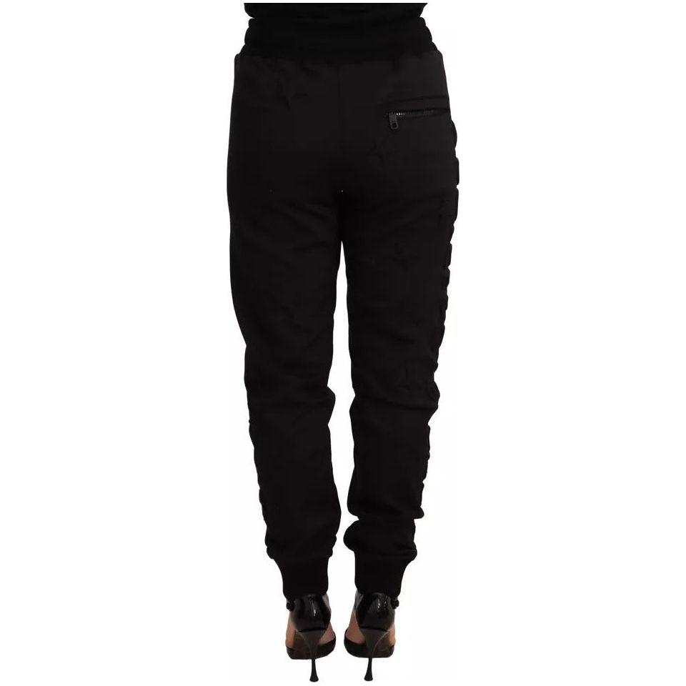 Dolce & Gabbana Black Jogger Women Polyester Pants Dolce & Gabbana