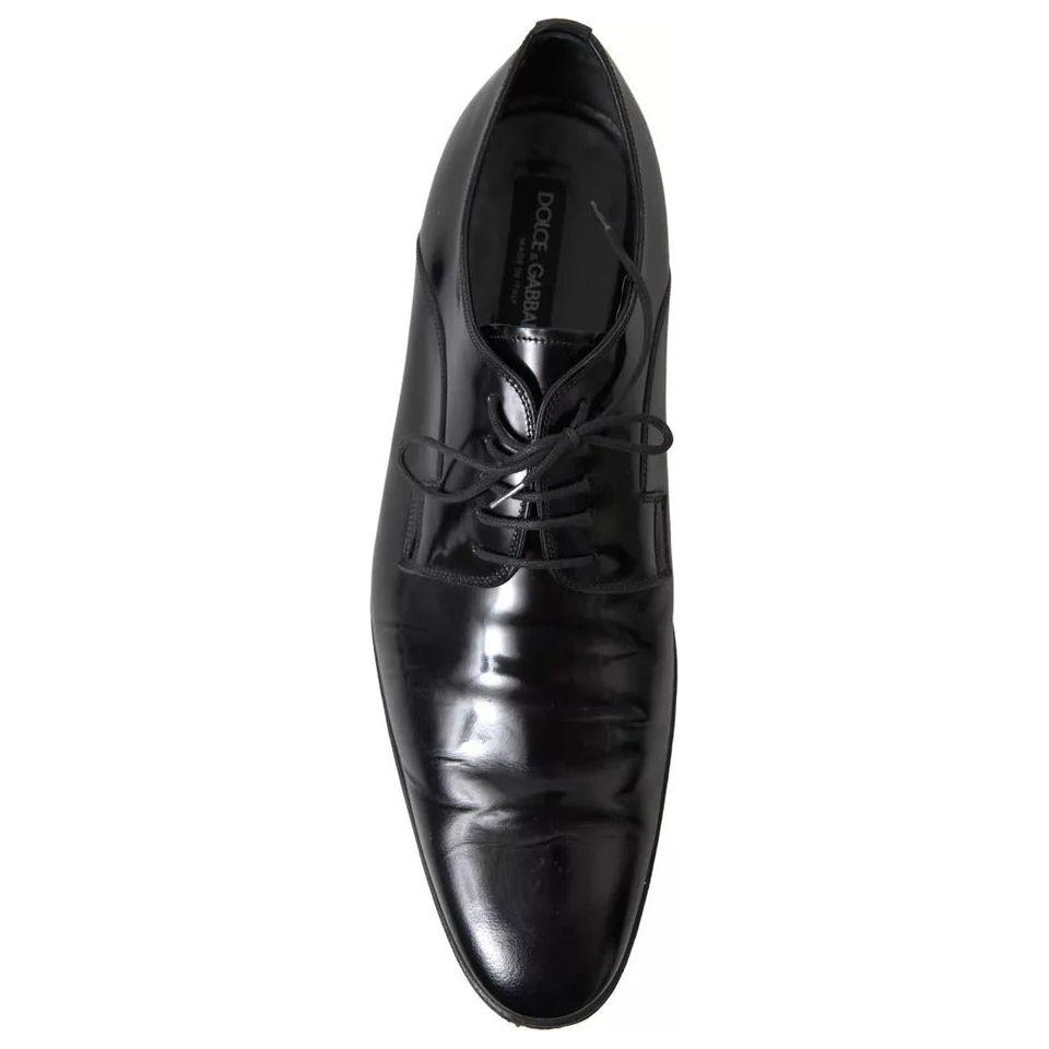 Dolce & Gabbana Black Polished Leather Formal Dress Shoes Dolce & Gabbana