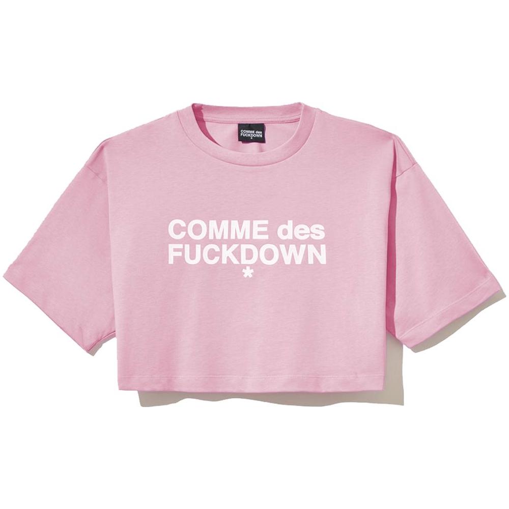 Comme Des Fuckdown Pink Cotton Tops & T-Shirt Comme Des Fuckdown Thistle