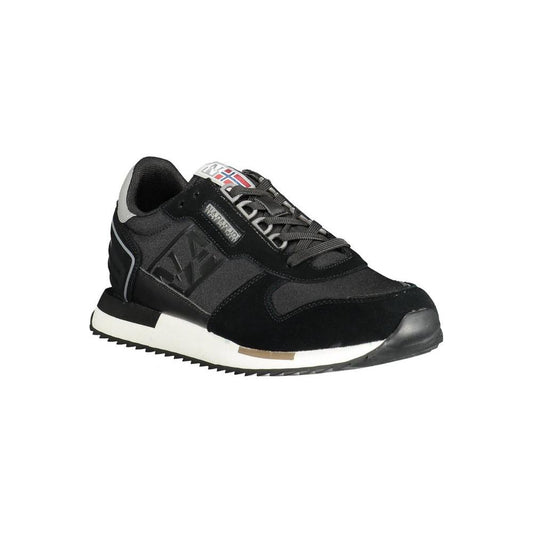 Napapijri Sleek Black Sneakers with Logo Accent Napapijri