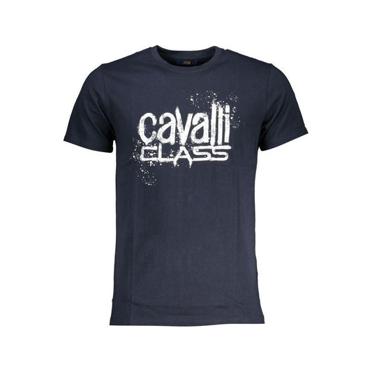 Cavalli Class Blue Cotton T-Shirt Cavalli Class