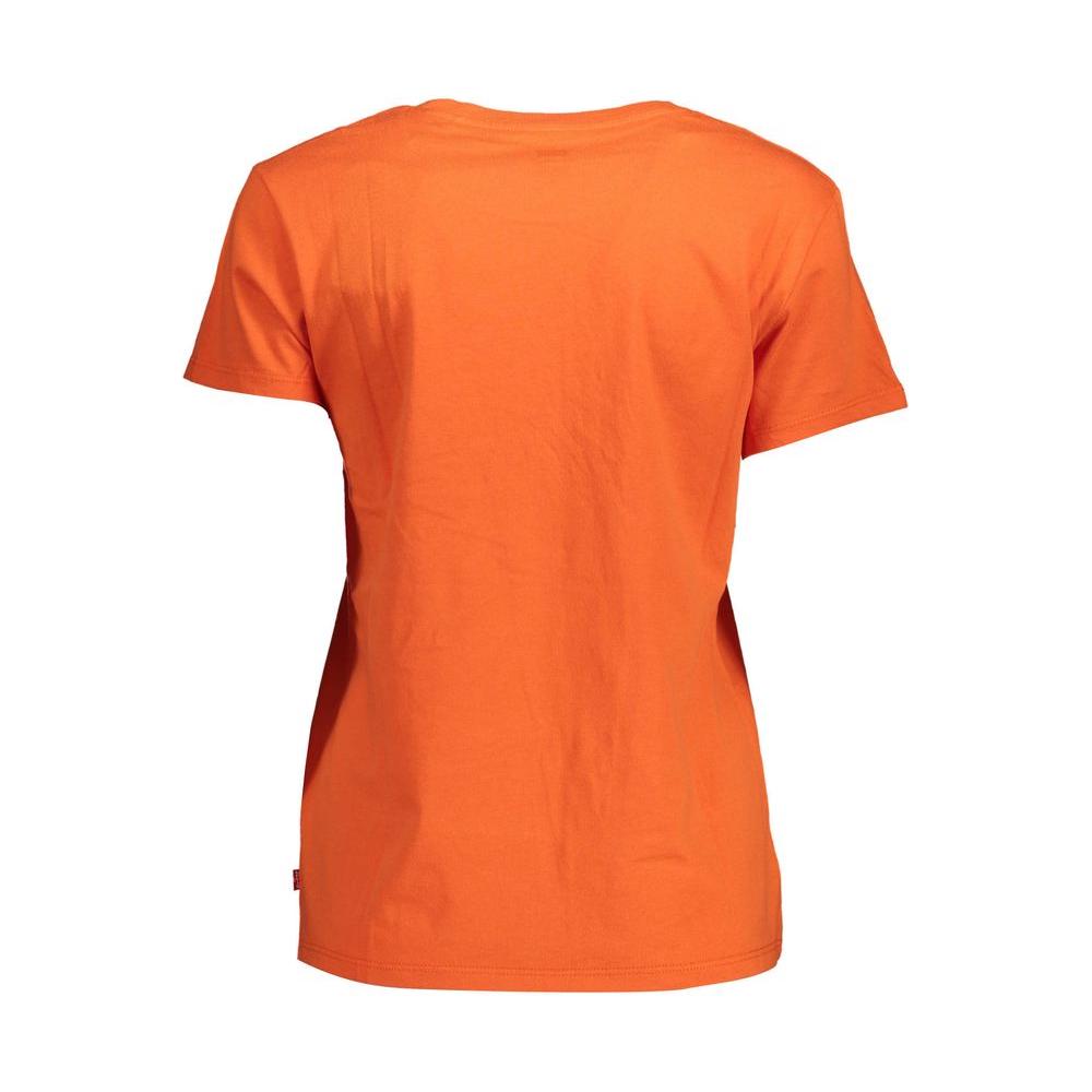 Levi's Orange Cotton Women T-Shirt Levi's