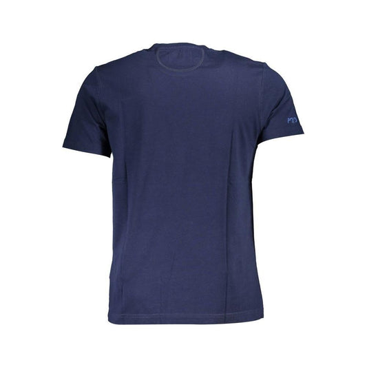 La Martina Blue Cotton Men T-Shirt La Martina