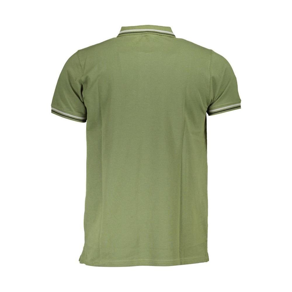 Cavalli Class Green Cotton Polo Shirt Cavalli Class