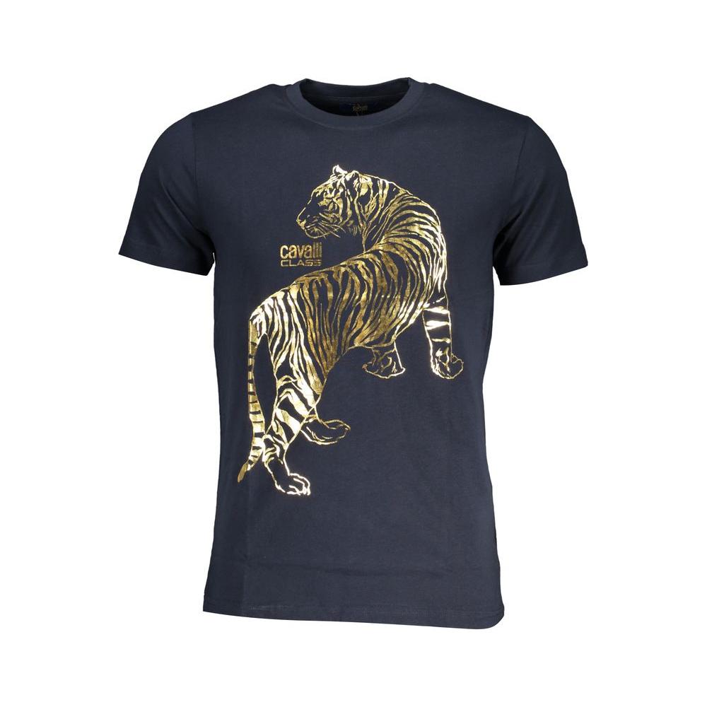 Cavalli Class Blue Cotton T-Shirt