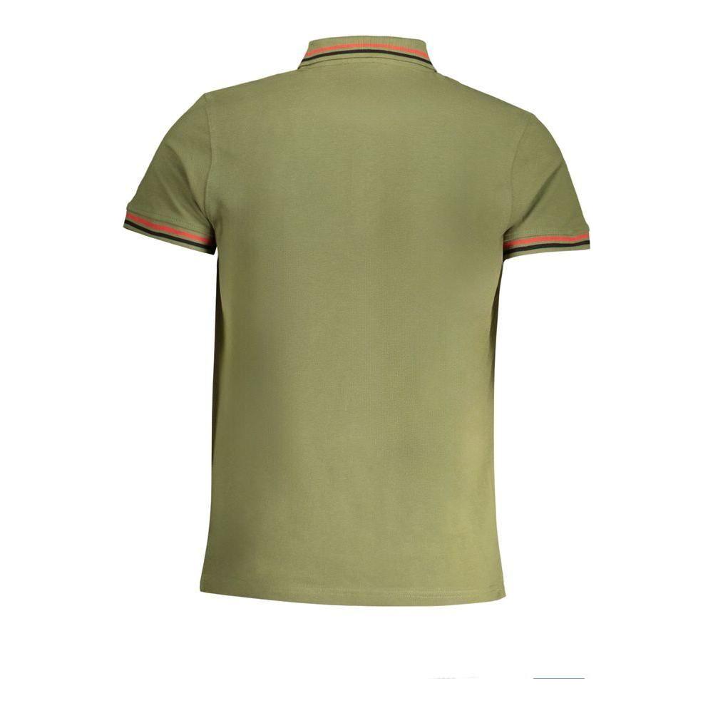 Cavalli Class Green Cotton Polo Shirt Cavalli Class