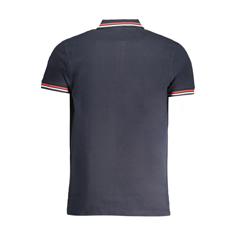 Cavalli Class Blue Cotton Polo Shirt