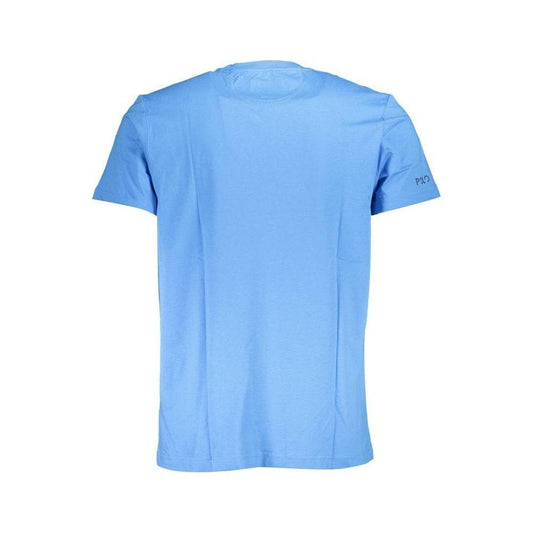 La Martina Light Blue Cotton Men T-Shirt La Martina