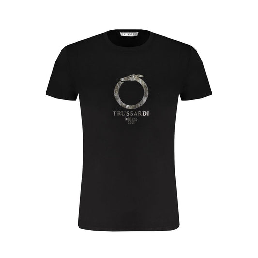 Trussardi Black Cotton T-Shirt