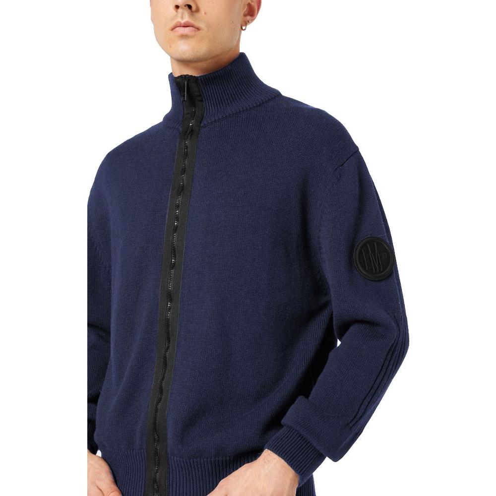 La Martina Blue Cotton Sweater La Martina