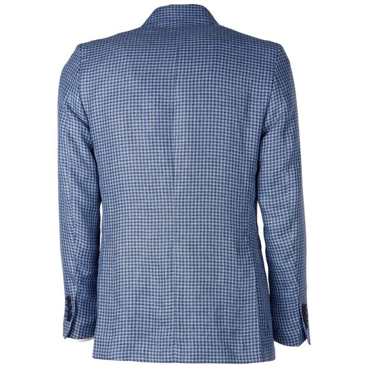 Made in Italy Blue Wool Vergine Blazer Made in Italy