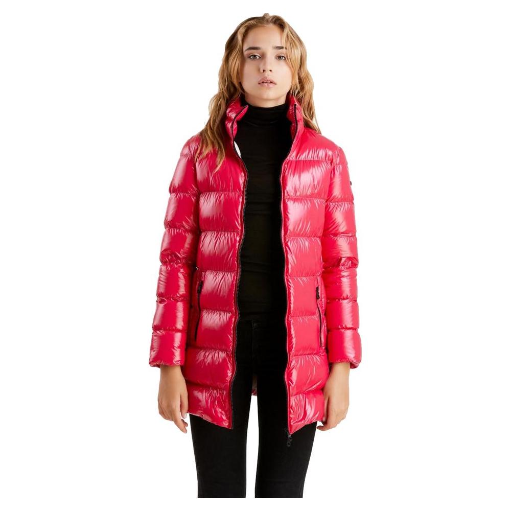 Refrigiwear Fuchsia Shimmer Long Down Jacket Refrigiwear