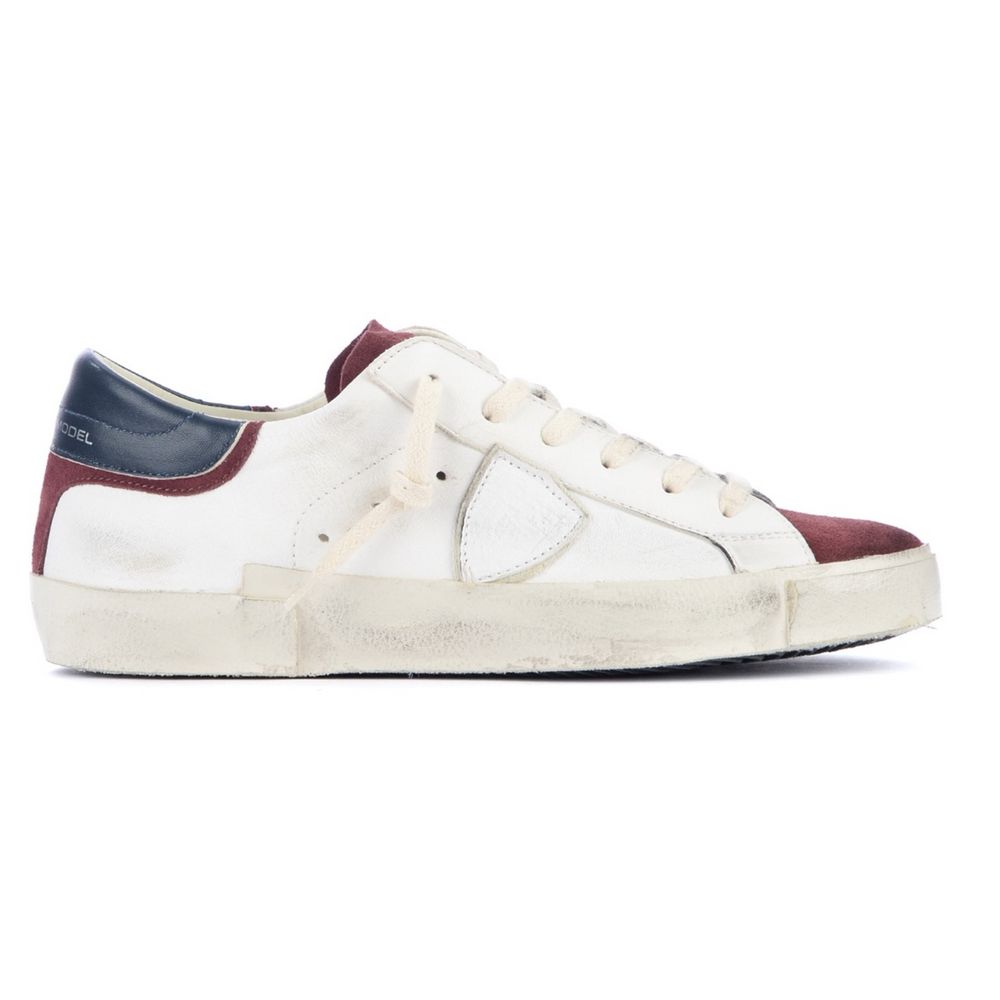 Philippe Model Elegant Leather Sneakers with Suede Accents Philippe Model