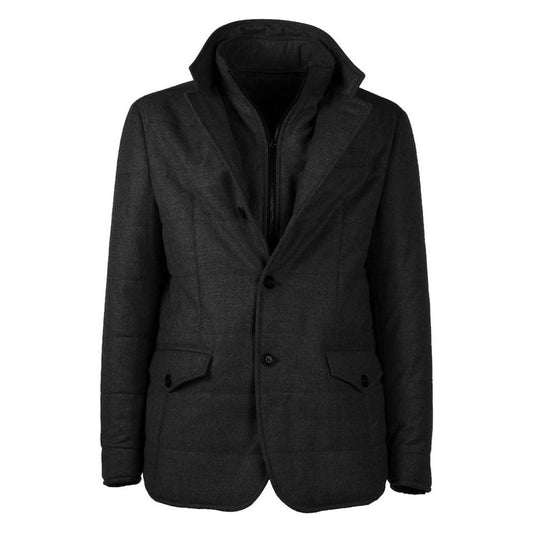 Made in Italy Elegant Wool-Cashmere Men's Coat Made in Italy