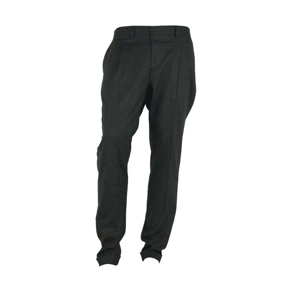 Made in Italy Elegant Italian Gray Trousers for Men Made in Italy