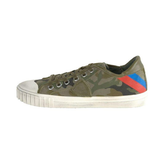 Philippe Model Green Leather Men Sneaker Philippe Model