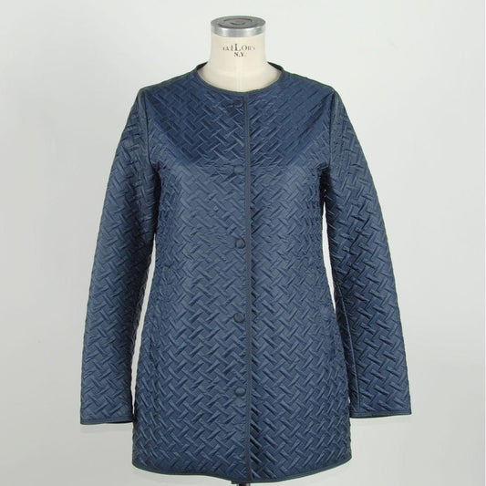 Emilio Romanelli Blue Polyester Women Jacket Emilio Romanelli