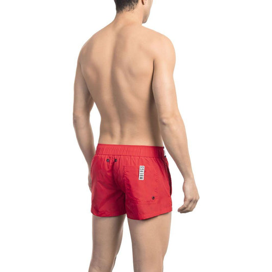 Bikkembergs Red Polyamide Men Swim Short Bikkembergs