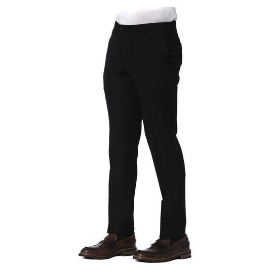 Trussardi Black Wool Men Pants Trussardi