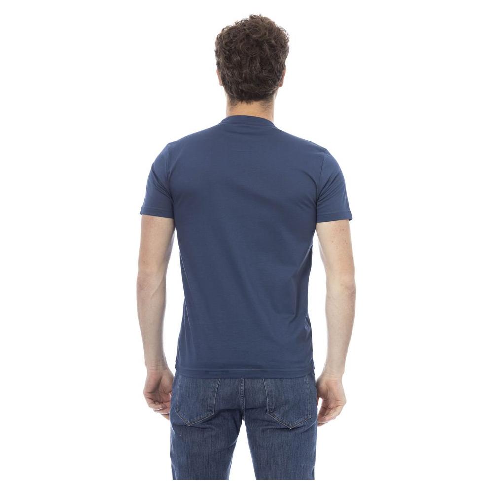 Baldinini Trend Blue Cotton Men T-Shirt Baldinini Trend