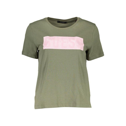 Guess Jeans Green Cotton Women T-Shirt Guess Jeans