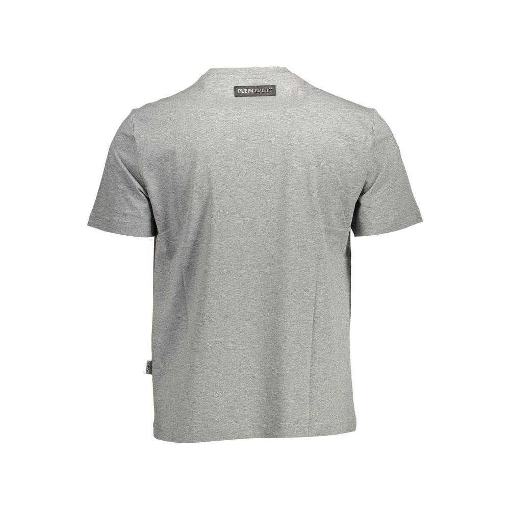 Plein Sport Gray Cotton Men T-Shirt Plein Sport