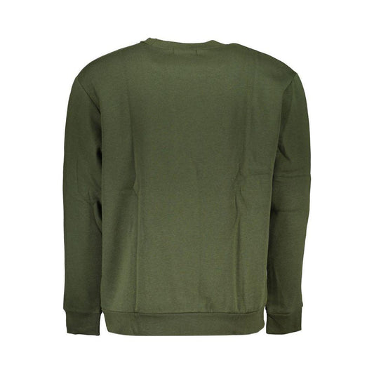 Cavalli Class Chic Green Embroidered Crew Neck Sweater Cavalli Class