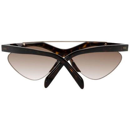 Emilio Pucci Brown Metal & Plastic Sunglasses