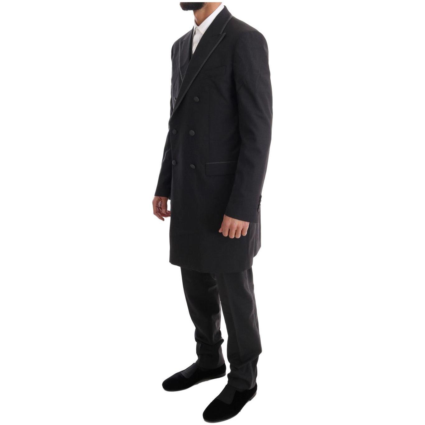 Dolce & Gabbana Gray Wool Stretch 3 Piece Two Button Suit Suit