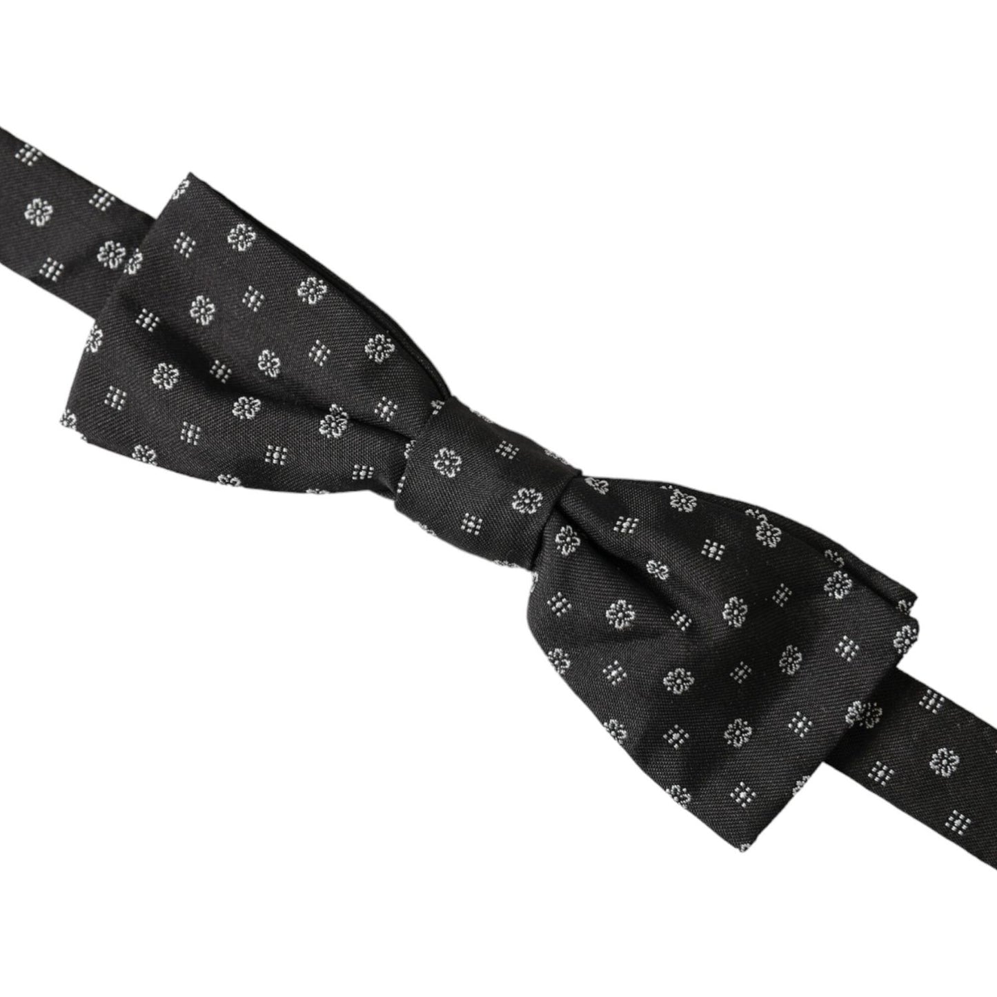 Dolce & Gabbana Black Silk Fantasy Adjustable Neck Men Papillon Bow Tie Dolce & Gabbana