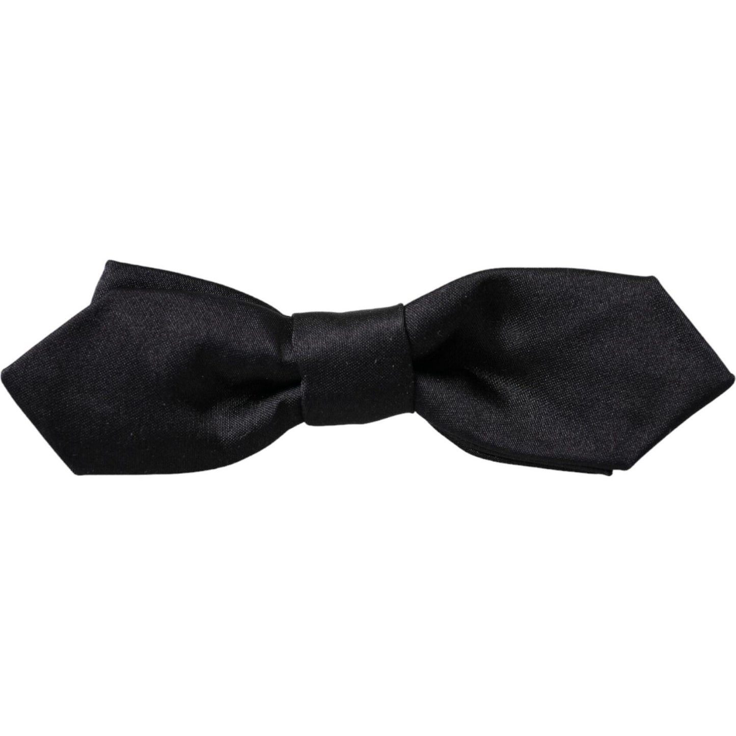 Dolce & Gabbana Black Satin Silk Adjustable Neck Men Bow Tie Dolce & Gabbana