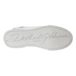 Dolce & Gabbana White Black Leather Low Top Sneakers Men Shoes Dolce & Gabbana