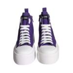 Dolce & Gabbana Purple Canvas Logo Sneakers Boots Shoes Dolce & Gabbana