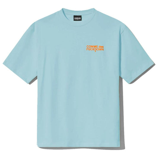 Comme Des Fuckdown Light Blue Cotton T-Shirt Comme Des Fuckdown