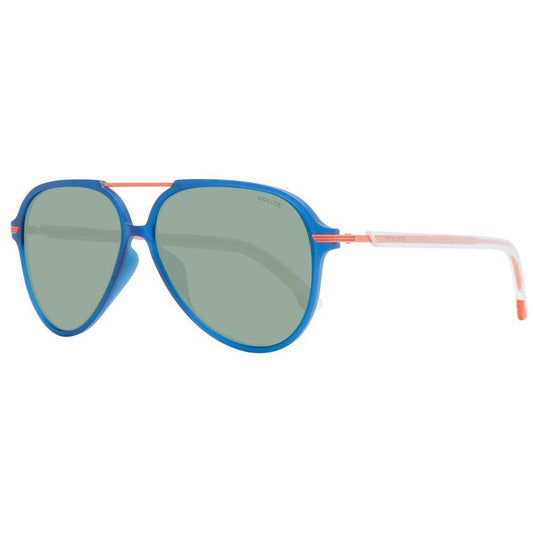 Police Blue Plastic Sunglasses