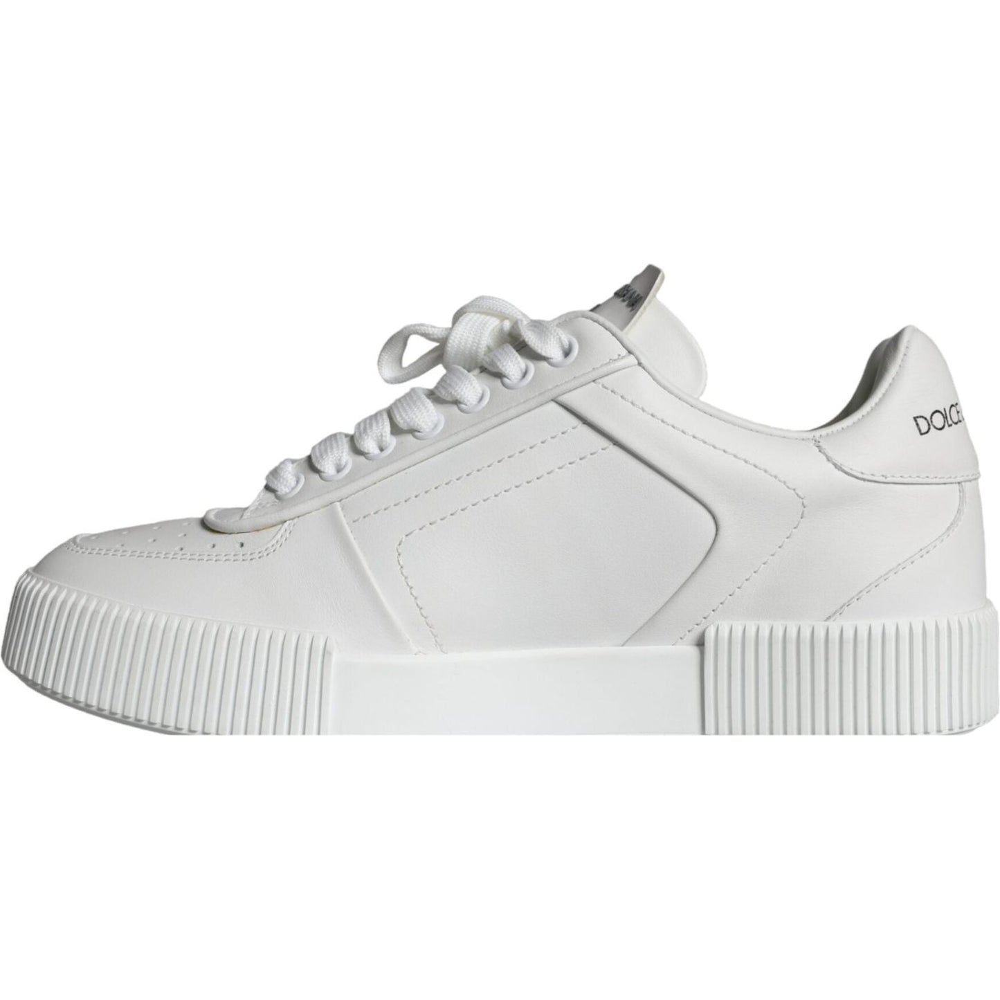 Dolce & Gabbana White Miami Leather Low Top Sneakers Shoes Dolce & Gabbana