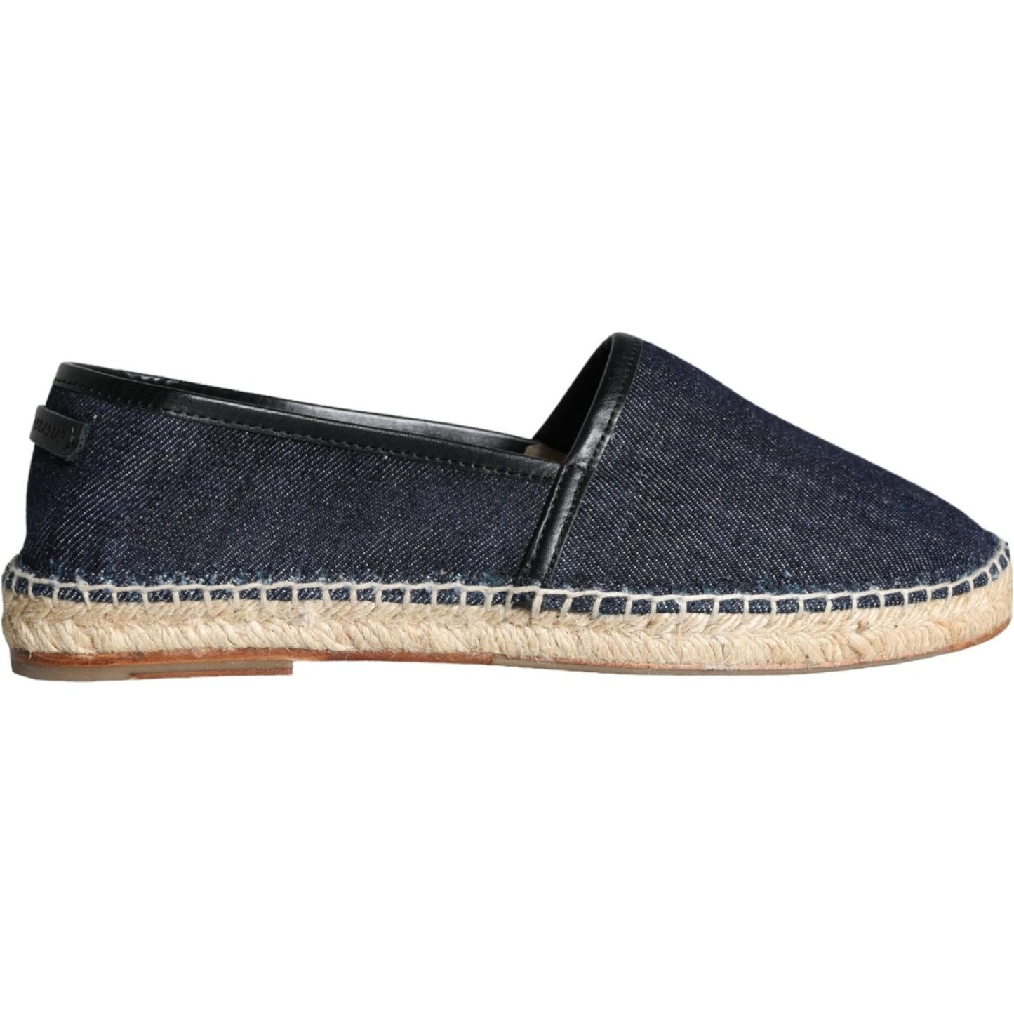 Dolce & Gabbana Blue Denim Cotton Leather Espadrilles Shoes Dolce & Gabbana