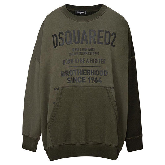 Dsquared² Green Cotton Sweater Dsquared²