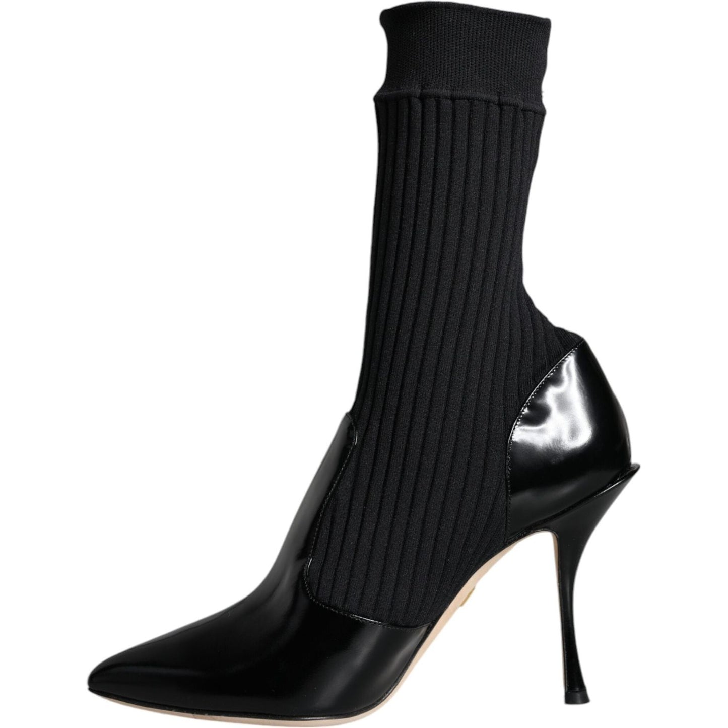 Dolce & Gabbana Black Stretch Stilettos Booties Socks Shoes Dolce & Gabbana