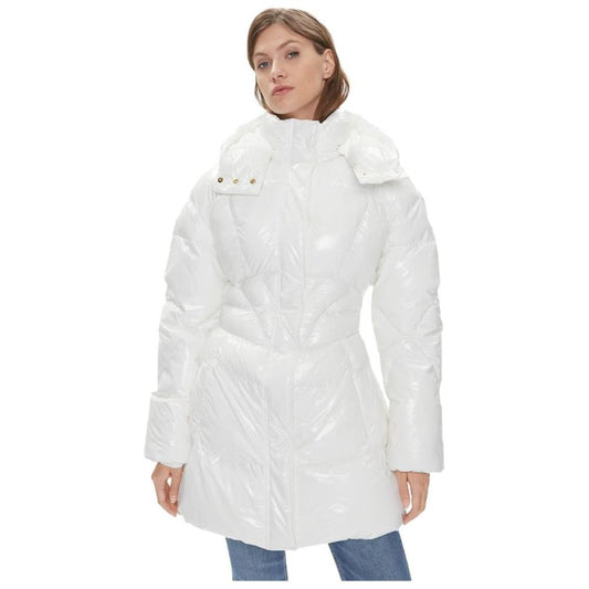 PINKO White Nylon Jackets & Coat PINKO