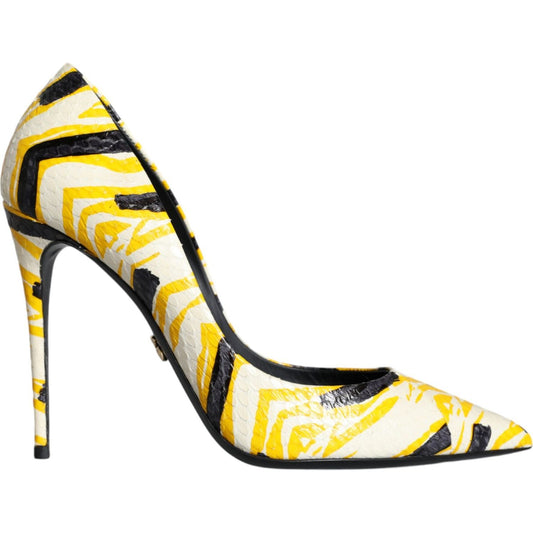 Dolce & Gabbana Multicolor Stripes Leather High Heels Pumps Shoes Dolce & Gabbana